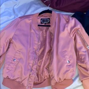 Pink bomber jacket